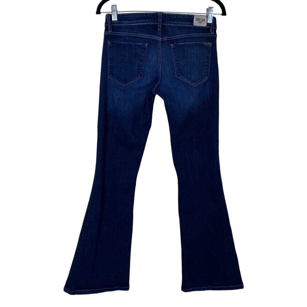 Sinclair MFGRP ‘Ellis’ Low Rise Flared Jeans Dark Wash Sz 27 Y2K USA Made - Picture 4 of 16